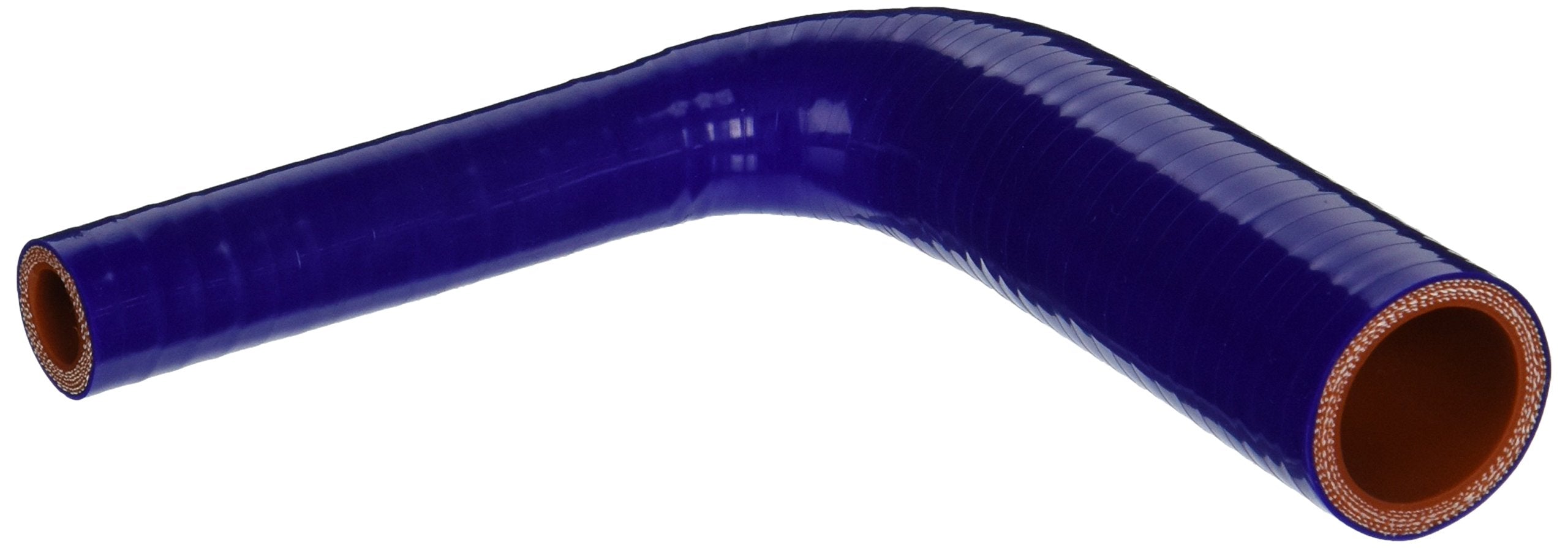 High Temperature HPS HTSER90-062-125-BLUE 4-Ply Reinforced Silicone 90 Degree Elbow Reducer Hose, 100 psi Maximum Pressure, 8" Length, 5/8" > 1-1/4" ID, Blue