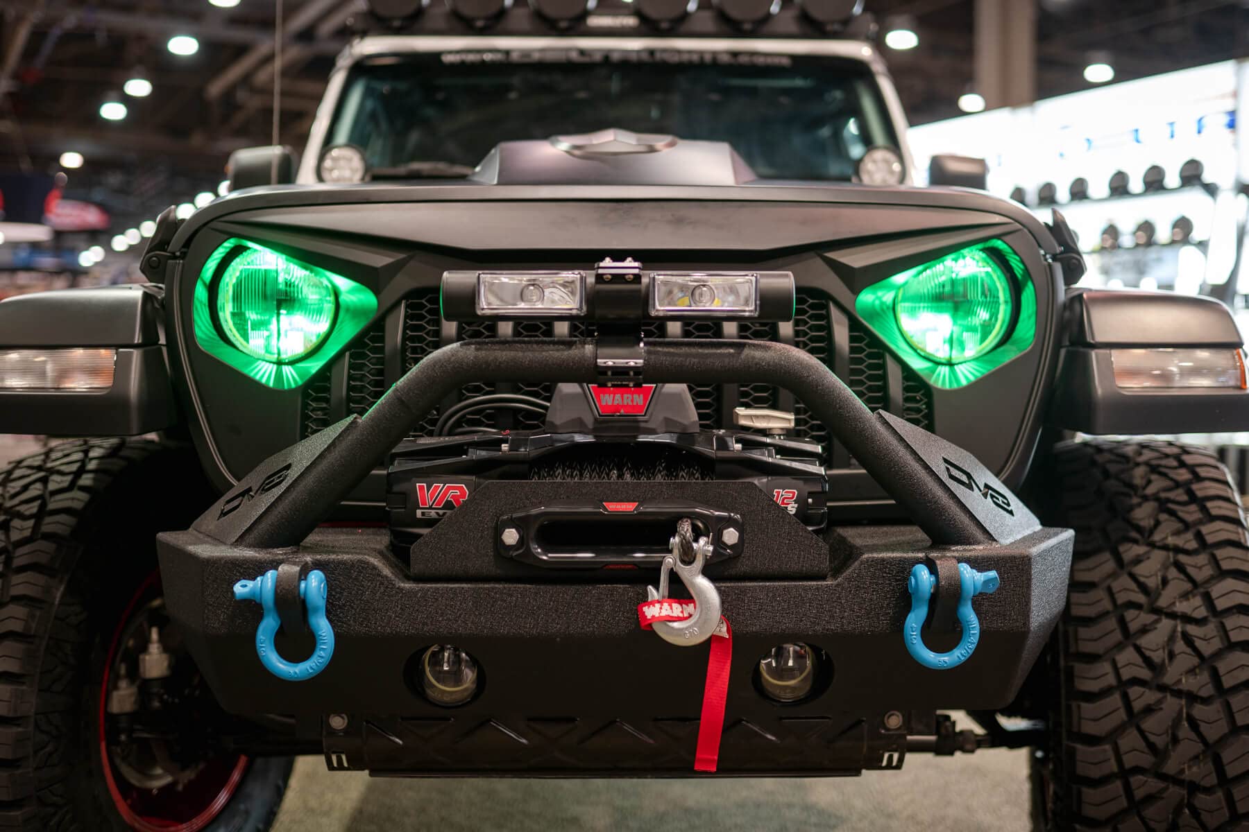 GRJL-01 | DV8 Offroad | ABS Grill Shell fits 2018-Current Wrangler JL and 2020-Current Gladiator JT | Aggressive Design | Customizable Flat Black Finish