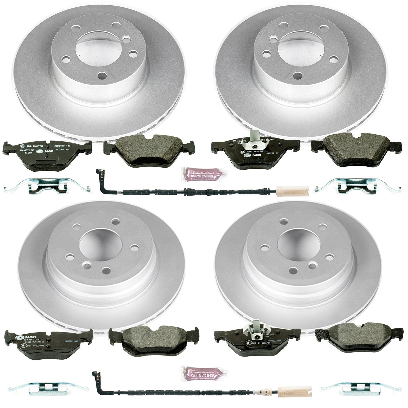 Power Stop Euro-Stop ESK4103 Brake Kit For BMW 328i 2007, BMW 328xi 2007 Front and Rear [Model Specific]
