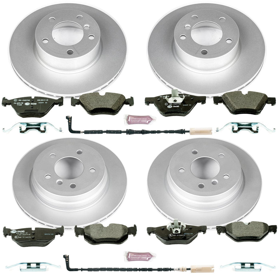 Power Stop Euro-Stop ESK4103 Brake Kit For BMW 328i 2007, BMW 328xi 2007 Front and Rear [Model Specific]