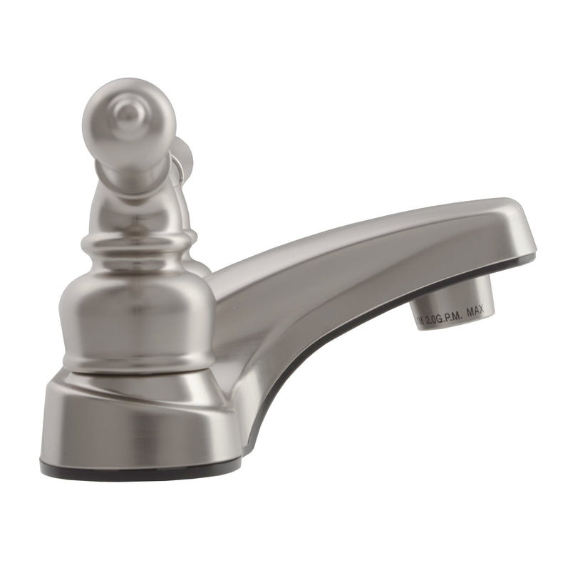 Dura Faucet RV Bathroom Faucet DF-PL720C-SN with Classical Handles and Shower Hose Diverter (Brushed Satin Nickel)