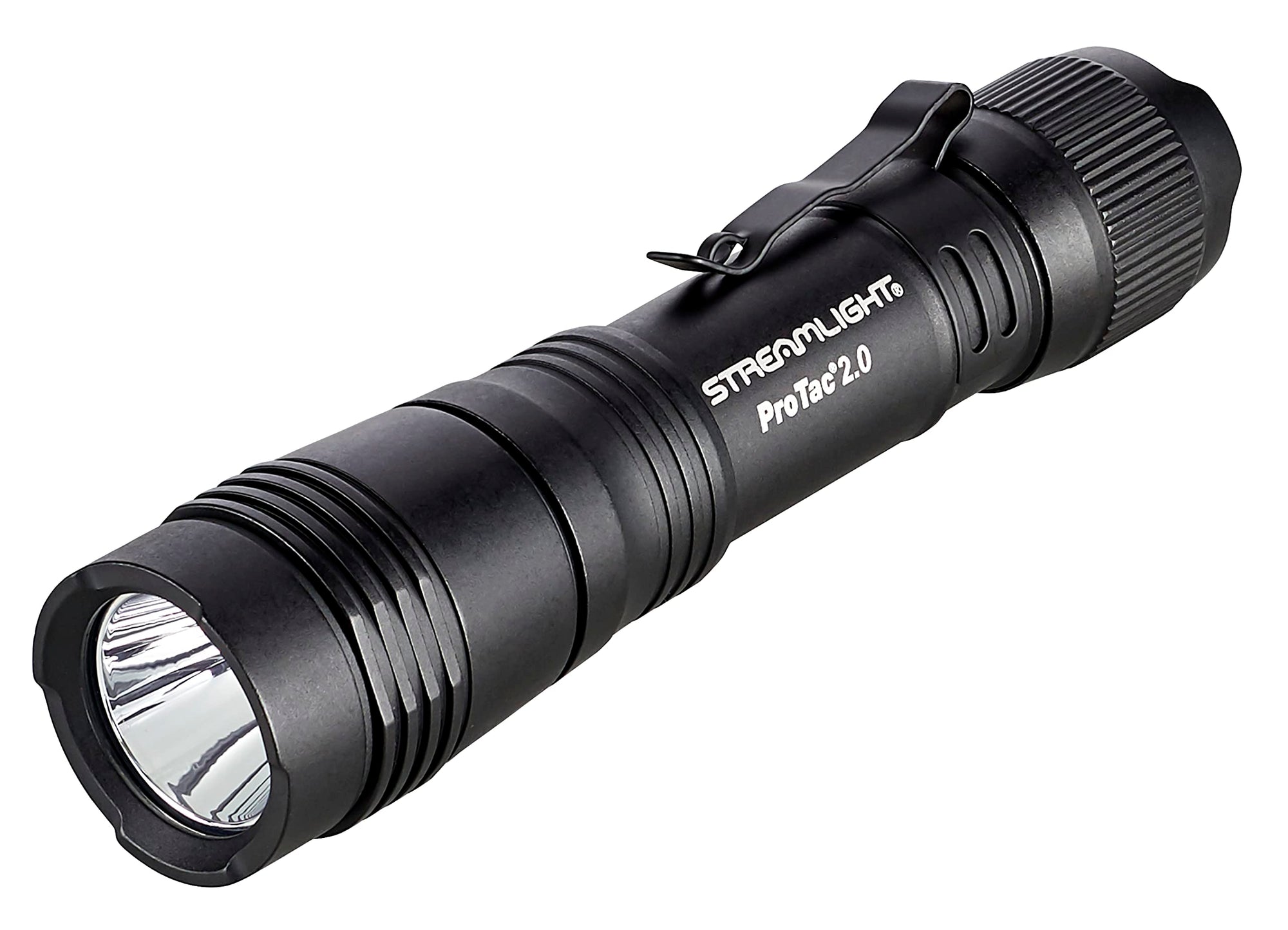 ProTac 2.0 Streamlight 2000-Lumen 17300-Candela Rechargeable Tactical LED Flashlight with USB C Cable, and Holster, Box, Black