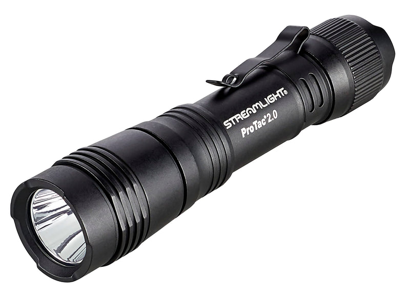 ProTac 2.0 Streamlight 2000-Lumen 17300-Candela Rechargeable Tactical LED Flashlight with USB C Cable, and Holster, Box, Black