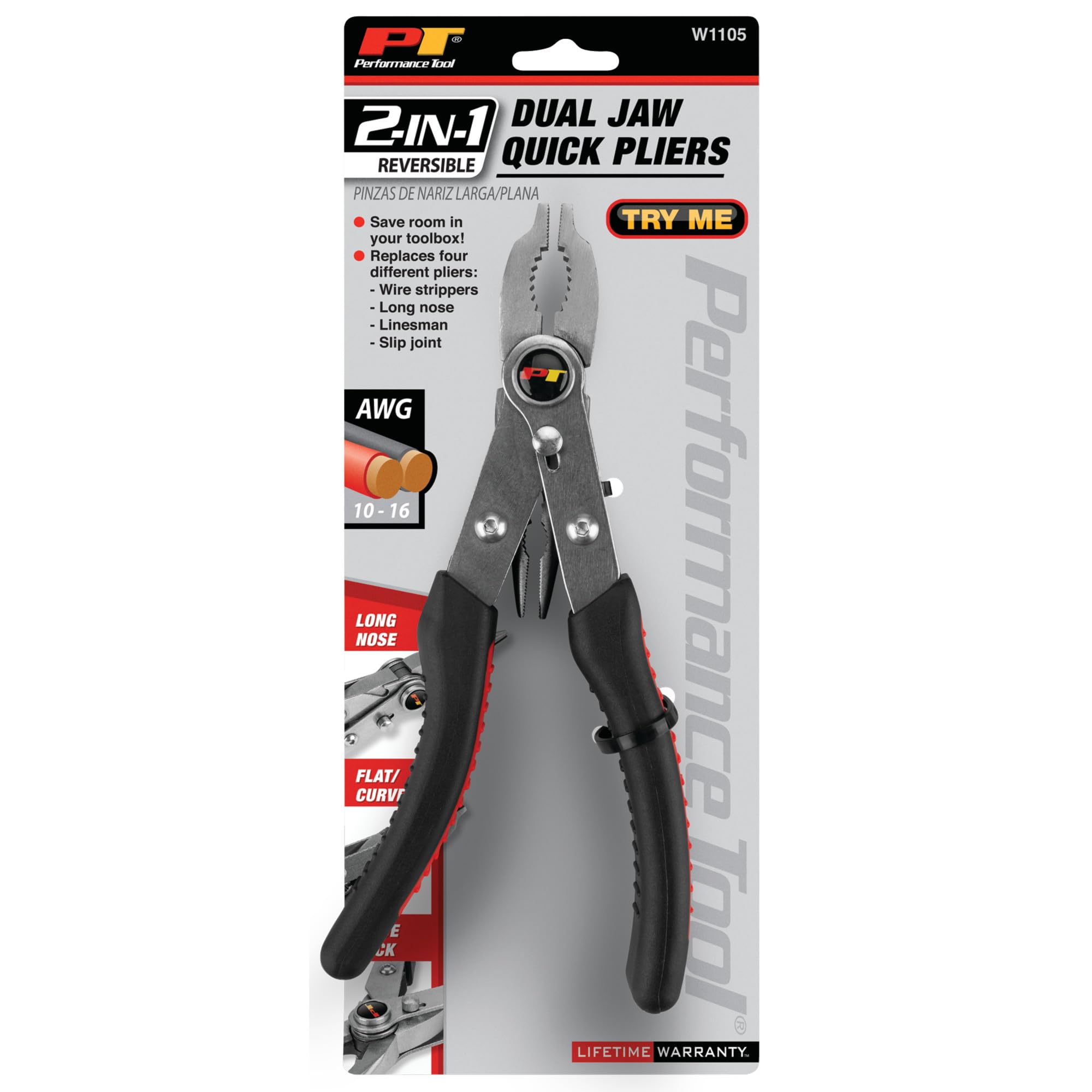 4-in-1 Dual Jaw Quick Pliers Performance Tool W1105 for Versatile and Efficient Workmanship - A Must-Have in Your Toolbox