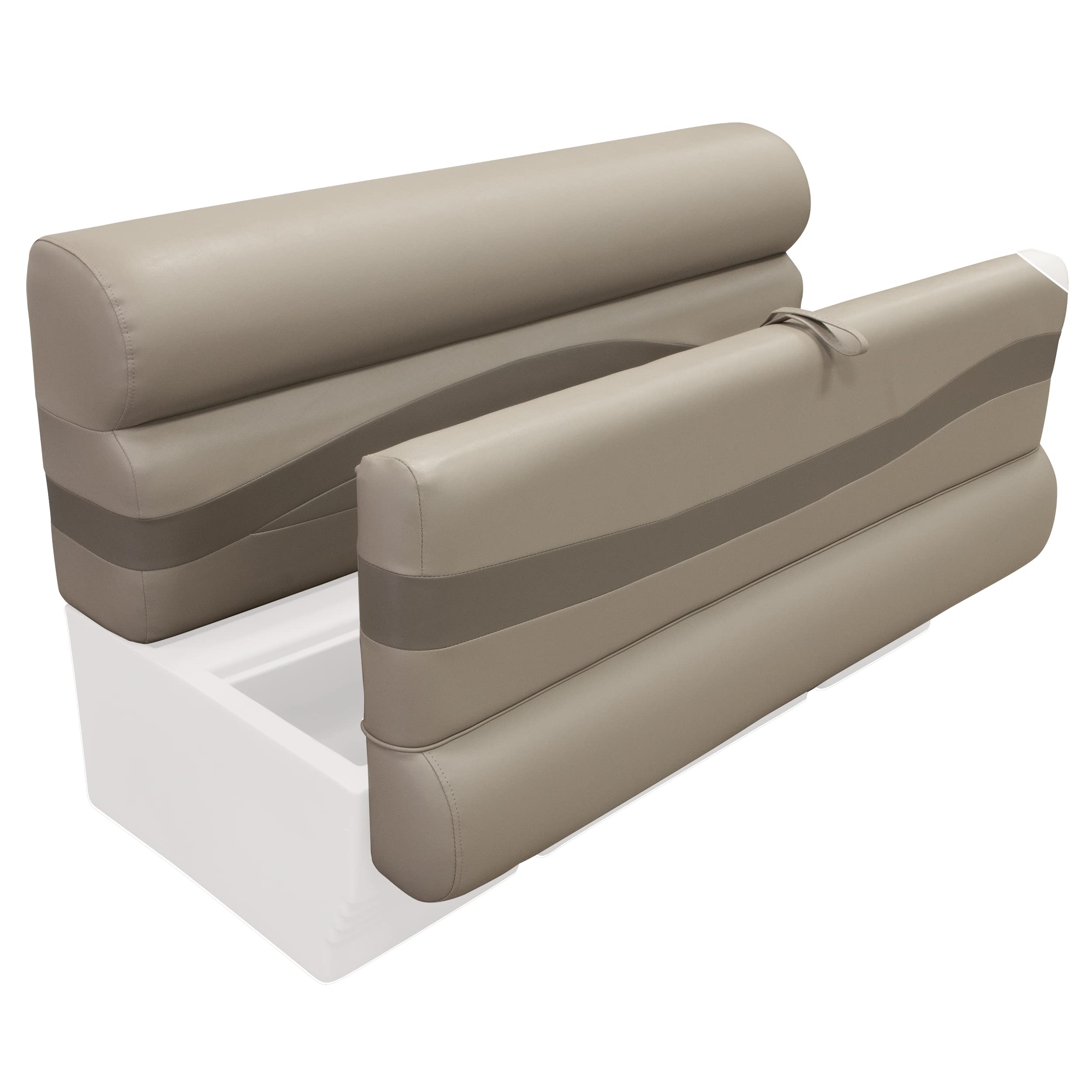 Wise Premier Series BM1145-1749 Pontoon 50" Bench Seat Cushion Set, Mocha Java/Café/Mushroom