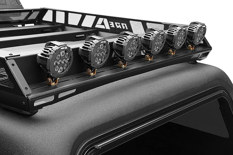 A.R.E. Lighting System Rival | 23705-81867/HO/B | 4.6" LED Round Multi Mount Off Road Attachment Bracket, 2500 Lumens (does not come with wiring harness/switches),Black Housing/White Light