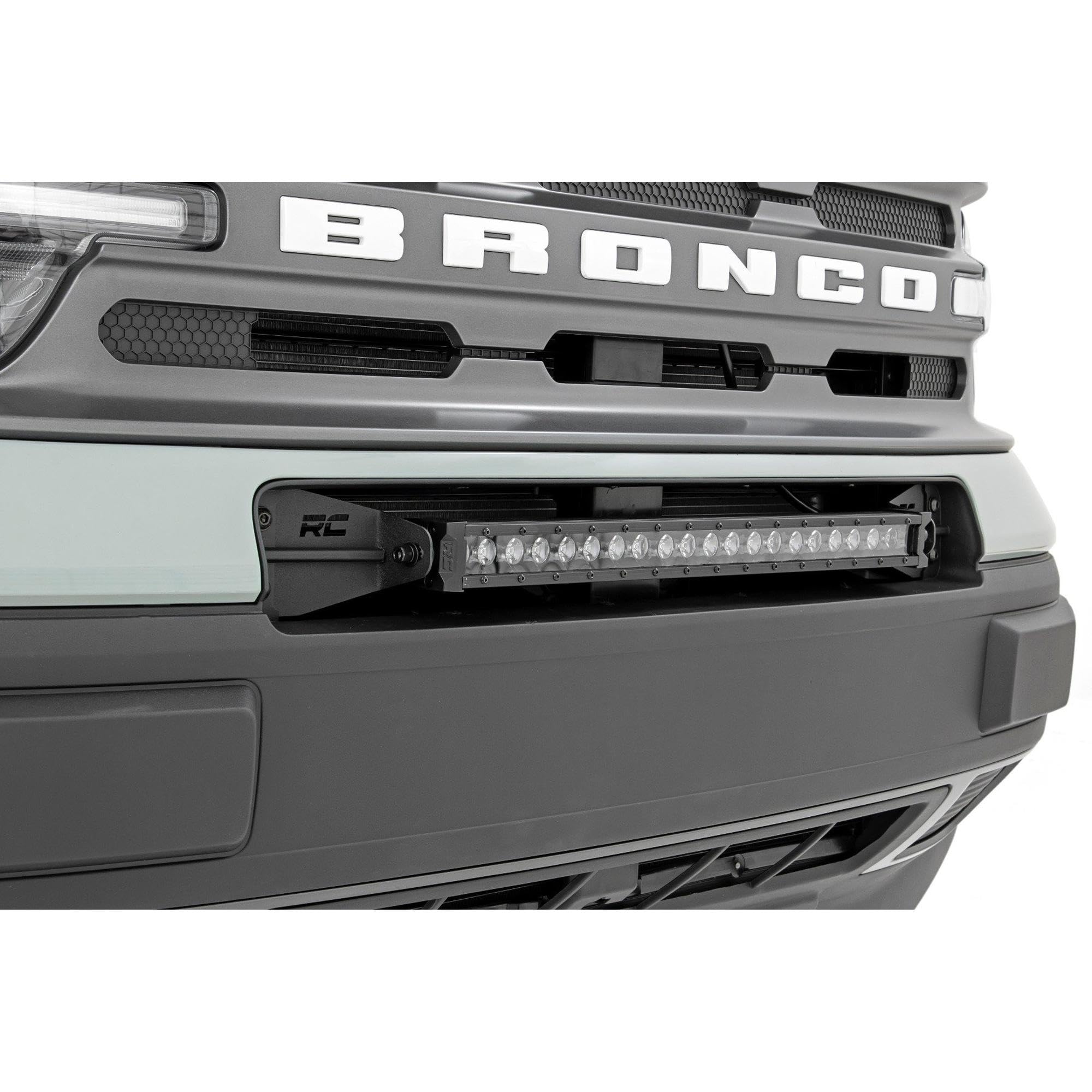 20" Rough Country LED Light Bar Kit for Ford Bronco Sport (2021–2024) - Bumper Mount, 105W Spectrum Series, 9,450 Lumens, Combo Spot & Flood Beam