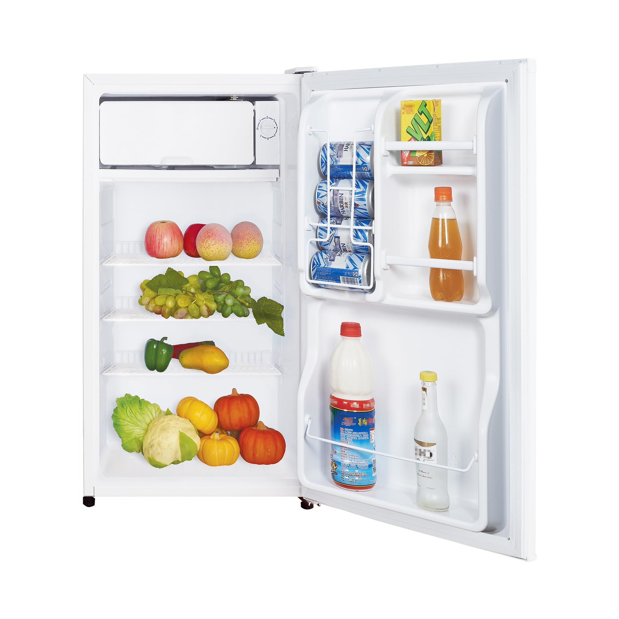 3.5 cu. ft. Magic Chef Mini Fridge in White with Interior Freezer Section