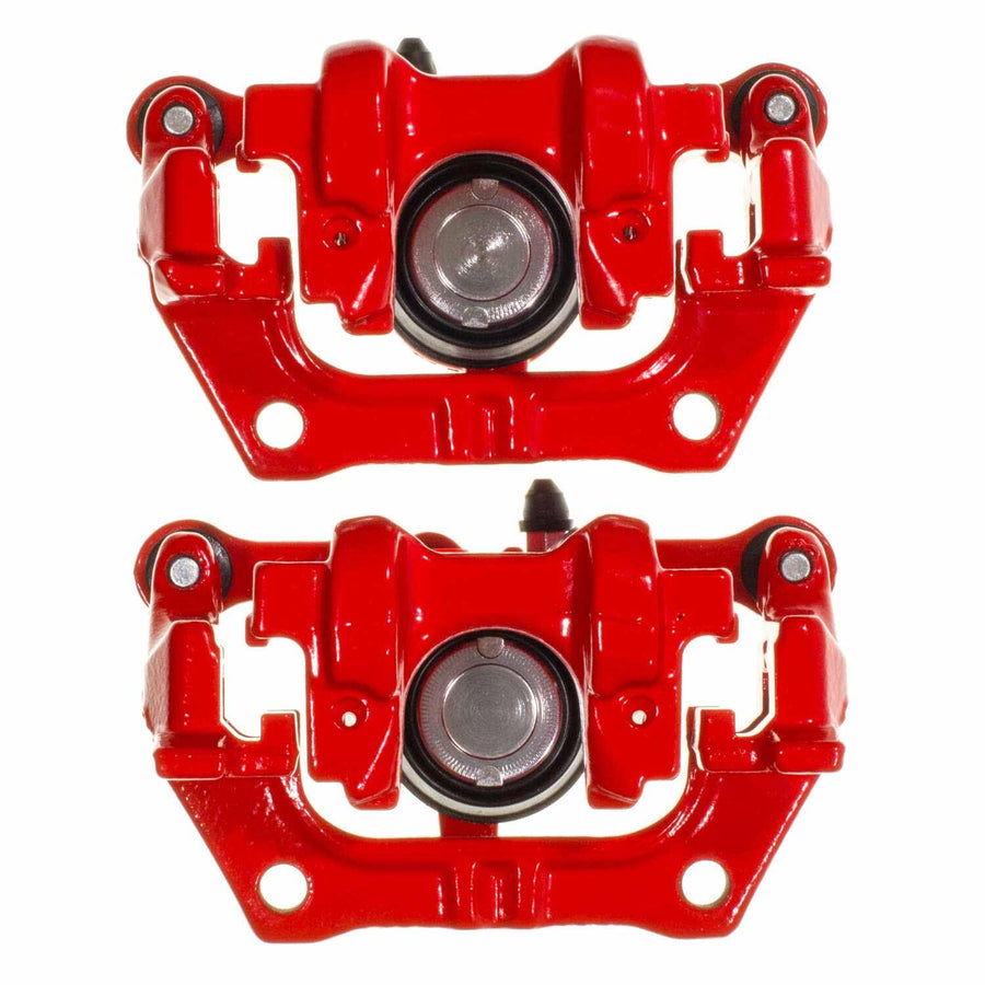 Power Stop S15156 Rear Pair of High-Temp Red Powder Coated Calipers
