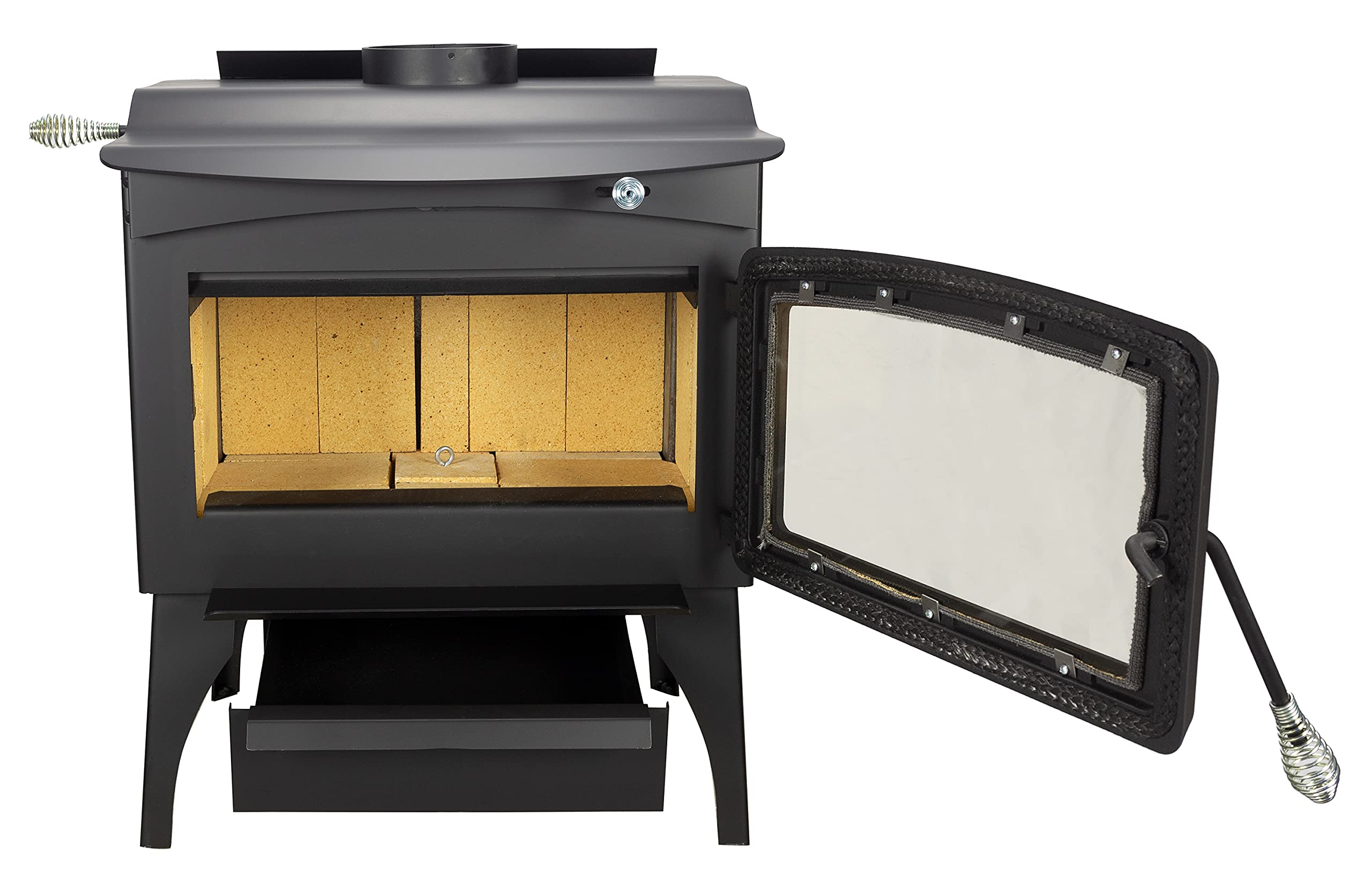 1,800 Sq. Ft. Pleasant Hearth Wood Stove with Stainless Steel Ash Lip and Blower