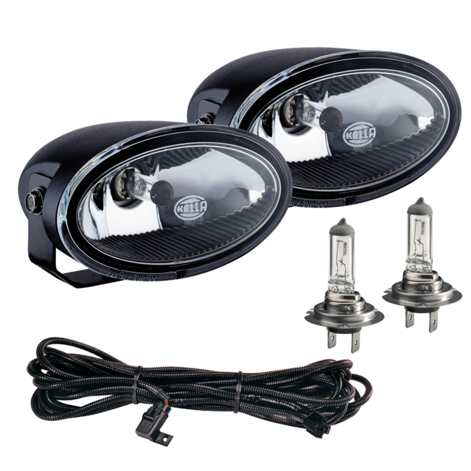 12V/55W Hella FF50 Series Clear Halogen Fog Lamp Kit, Multi