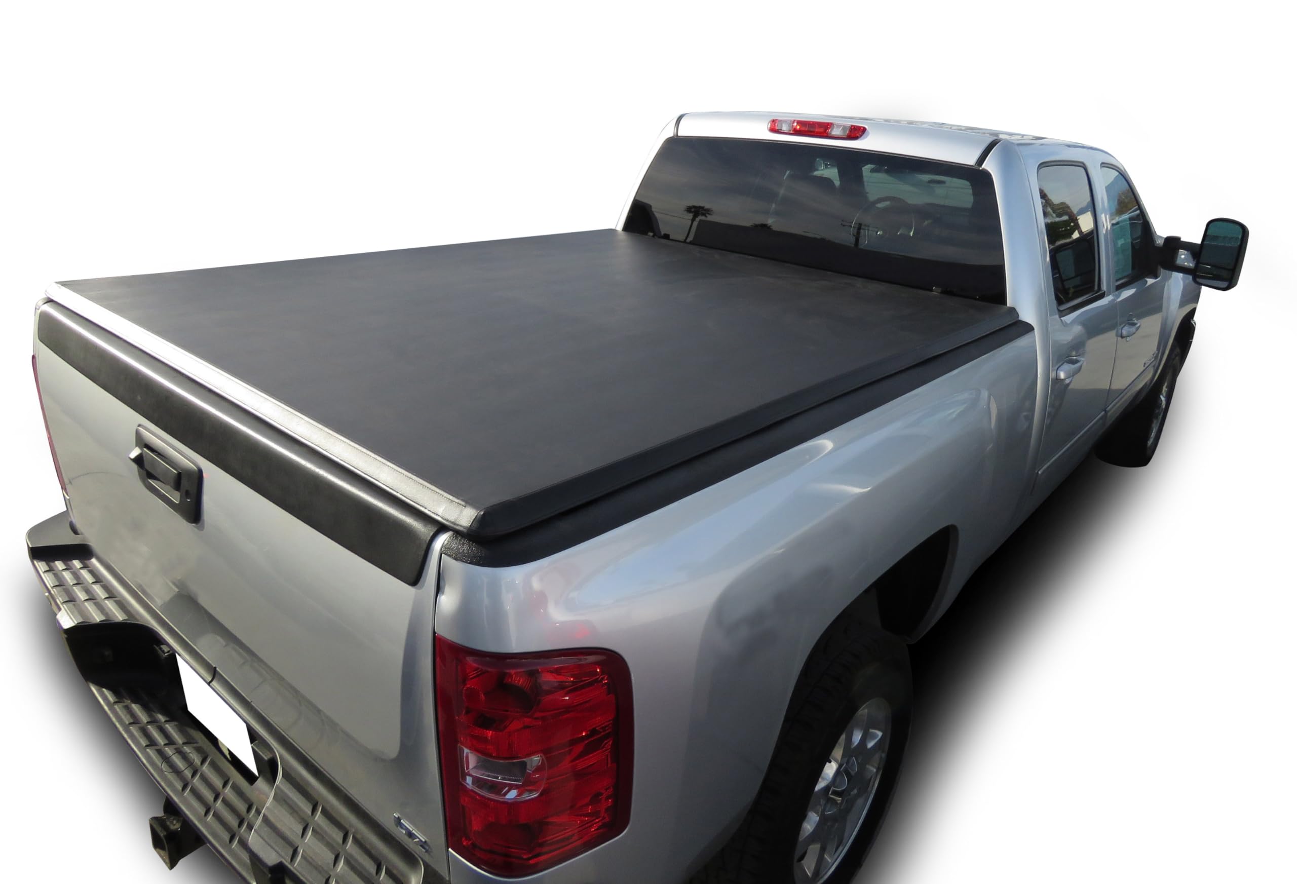 Premier Black Horse Soft Trifold Truck Bed Tonneau Cover Compatible with 07-14 Sierra 3500 HD/Silverado 3500 HD|07-14 Sierra 2500 HD/Silverado 2500 HD|07-13 Silverado-Sierra 1500 6.6ft Bed-PRS-GM09