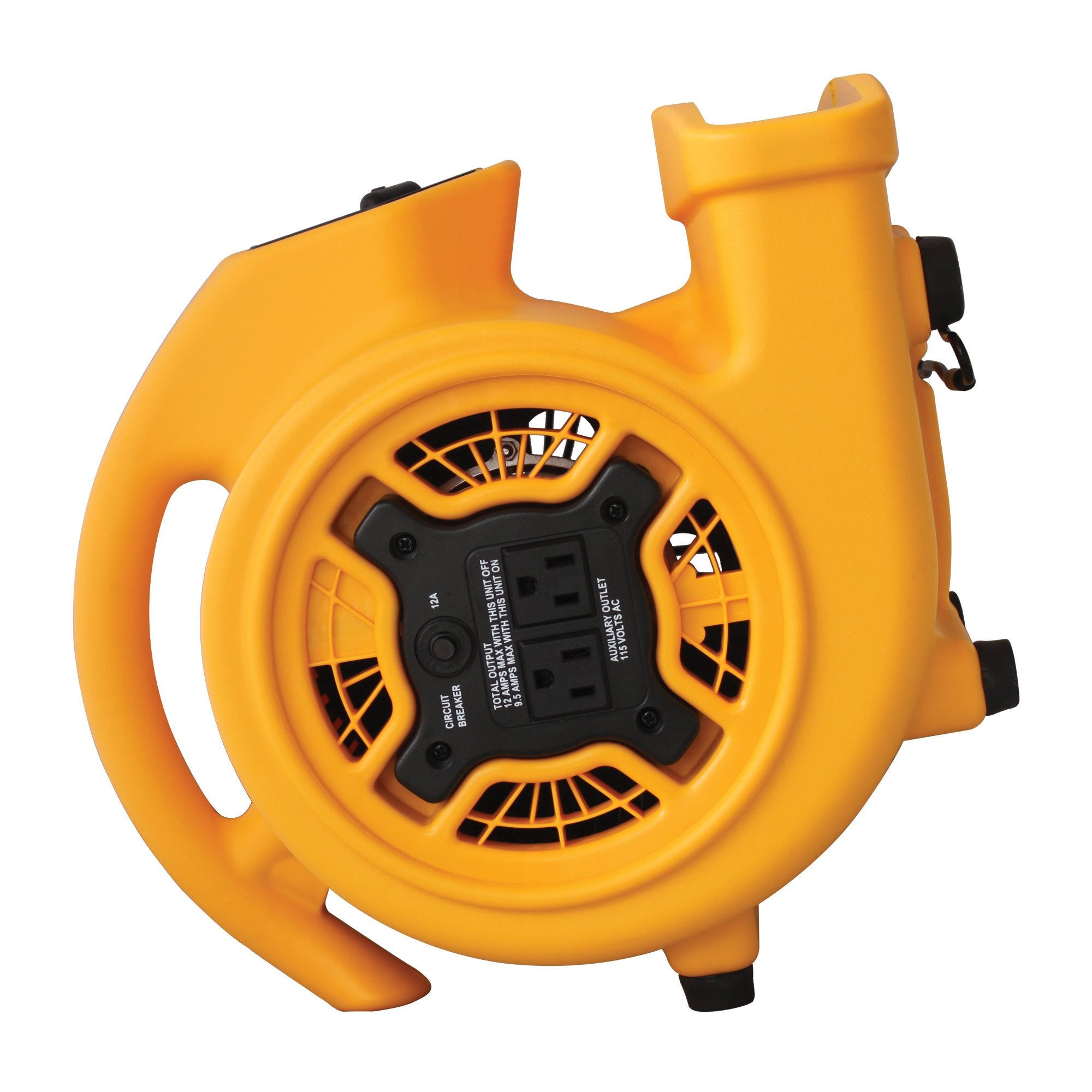 P-130A XPOWER Mini Mighty 1/5 HP 800 CFM Centrifugal Air Mover, Carpet Dryer, Floor Fan, Blower, Stackable, Daisy Chain, for Water Damage Restoration, Janitorial, Plumbing, Home Use, Yellow