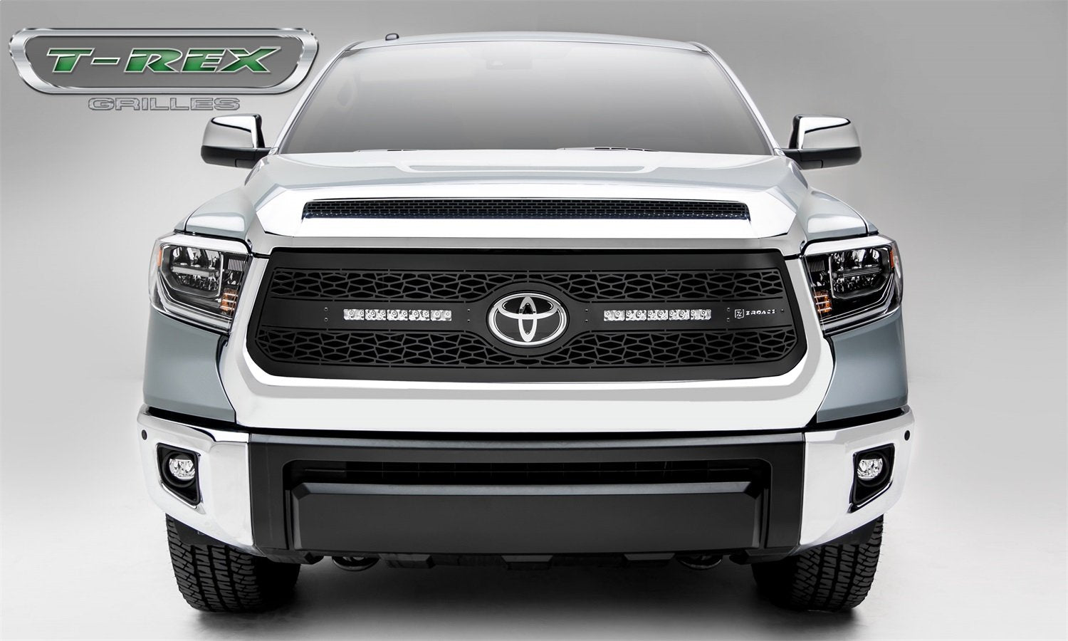 ZROADZ Grille T-Rex Grilles 2018-2021 Tundra, Black, 1 Pc, Replacement with (2) 10" LEDs, Does Not Fit Vehicles with Camera - PN #Z319661