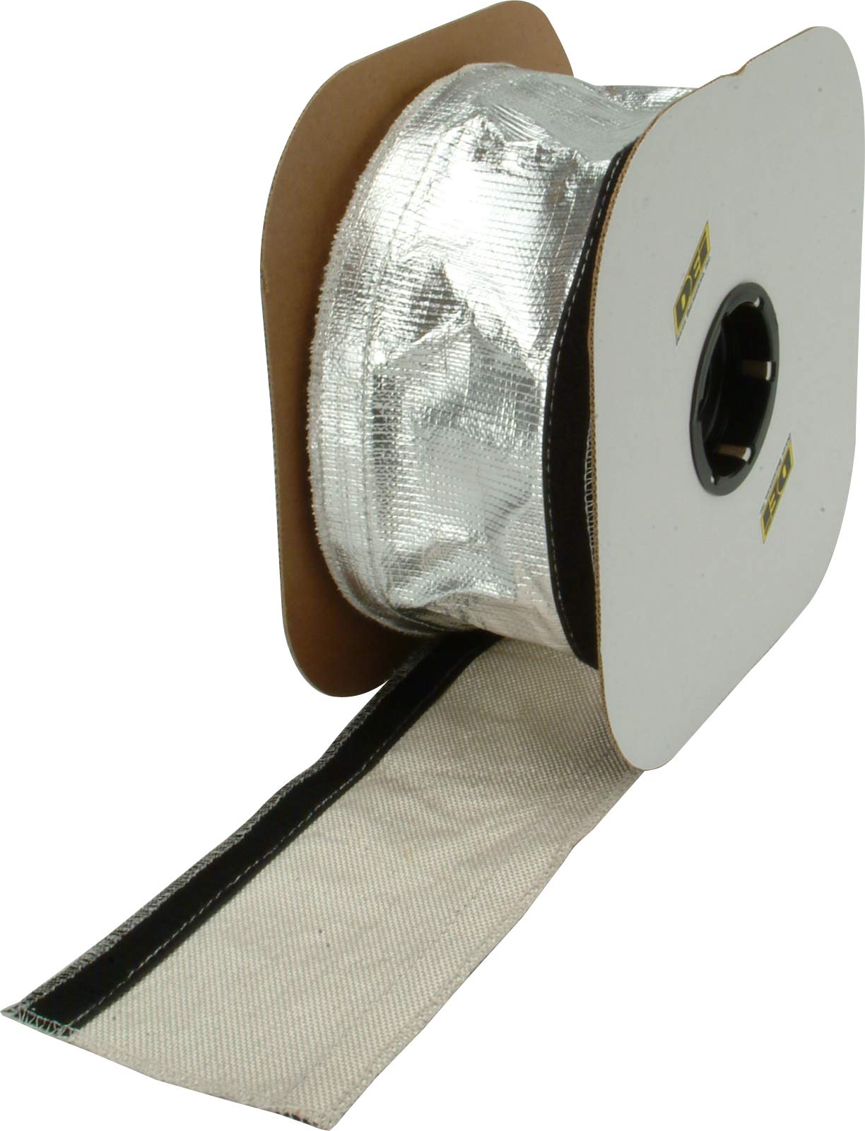 Design Engineering 2-1/2" x 50ft Spool Aluminized Sleeving for Ultimate Heat Protection 010487B50 (with Hook and Loop Closure)