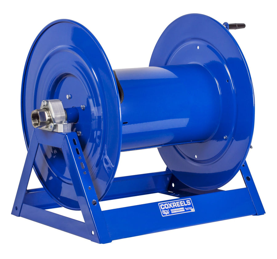 Coxreels Hose Reel Large Capacity/Volume - Model# 1185-1124, 1-1/2" Hose ID, Blue,50' Length