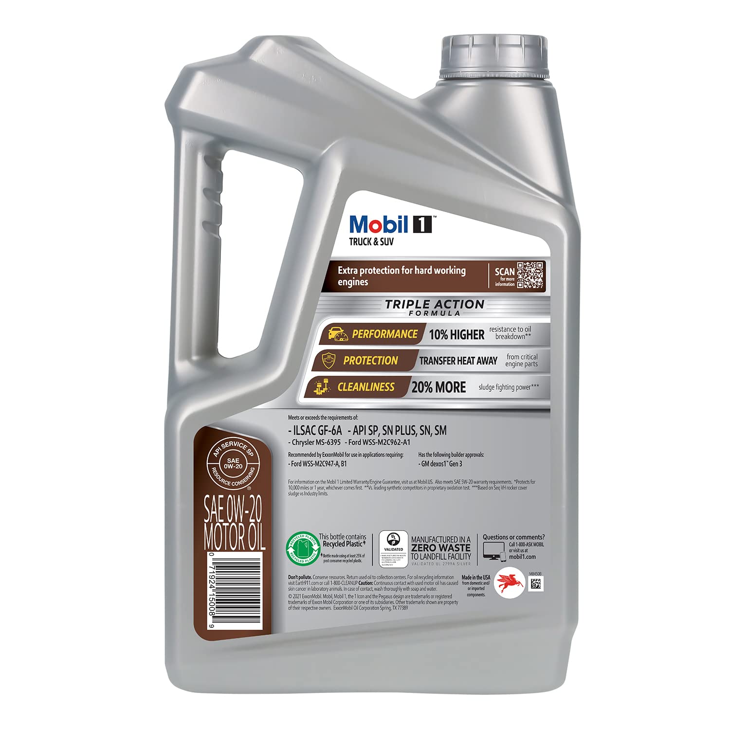 0W-20 Mobil 1 Truck & SUV Full Synthetic Motor Oil, 5 Quart