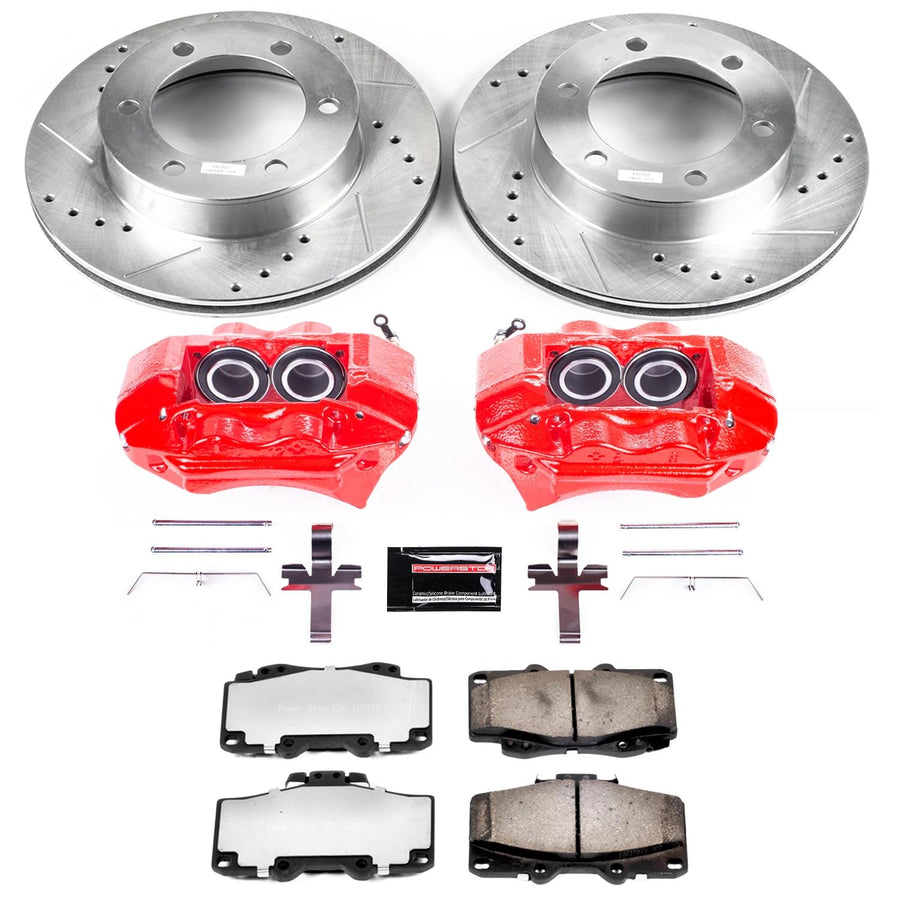 Power Stop Z36 KC1233-36 Truck & Tow Performance Front Brake Kit with Powder Coated Calipers For Toyota 4Runner 1995-2002 [Model Specific]
