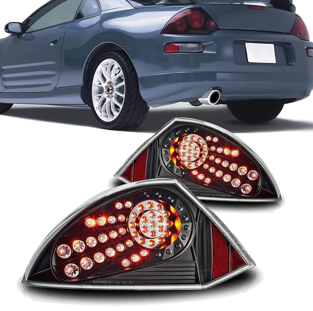 Black Housing/Clear Lens LED Tail light Winjet WJ20-0040-04 (Mitsubishi Eclipse)