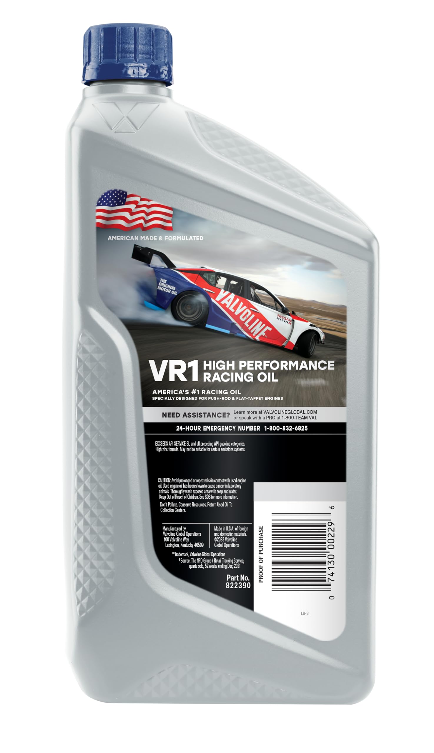 VR1 Valvoline Racing SAE 40 Motor Oil 1 QT, Case of 6