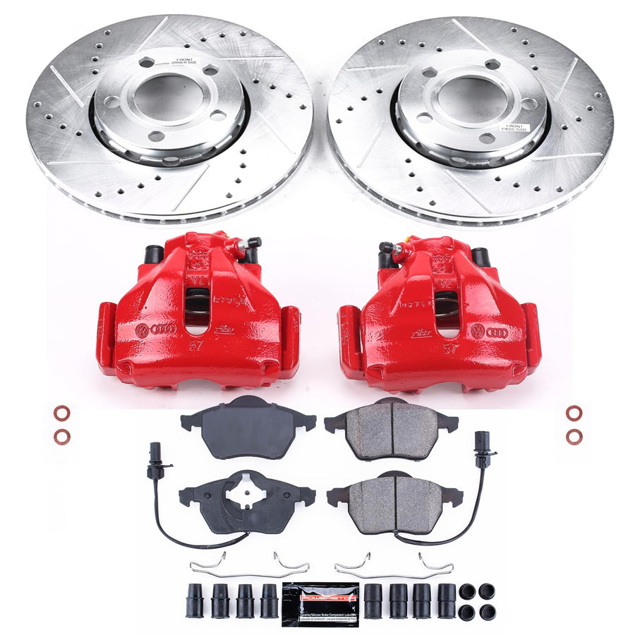 Power Stop Z23 Evolution Sport Front Caliper Brake Kit- Brake Rotor, Brake Caliper and Carbon-Fiber Ceramic Brake Pads