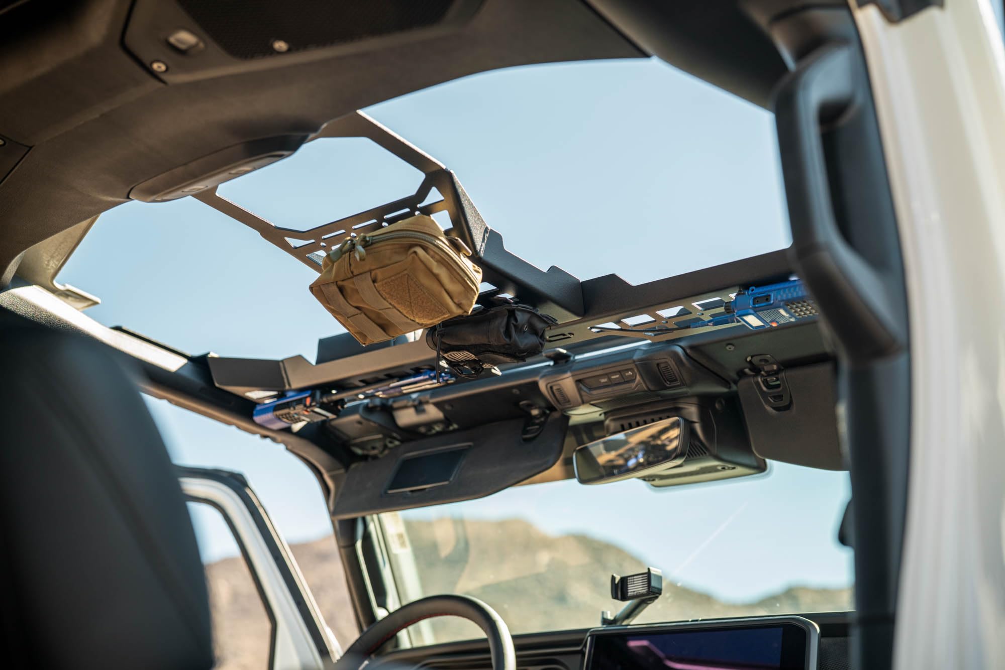 Offroad DV8 Overhead Molle Panel for 2018-2025 Jeep Wrangler & Gladiator | Provides Secure Storage for Your Off-Road & Daily Gear | Rigid Fitment | Black Powder Coated Finish | Durable Steel Design