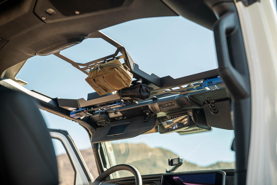 Offroad DV8 Overhead Molle Panel for 2018-2025 Jeep Wrangler & Gladiator | Provides Secure Storage for Your Off-Road & Daily Gear | Rigid Fitment | Black Powder Coated Finish | Durable Steel Design