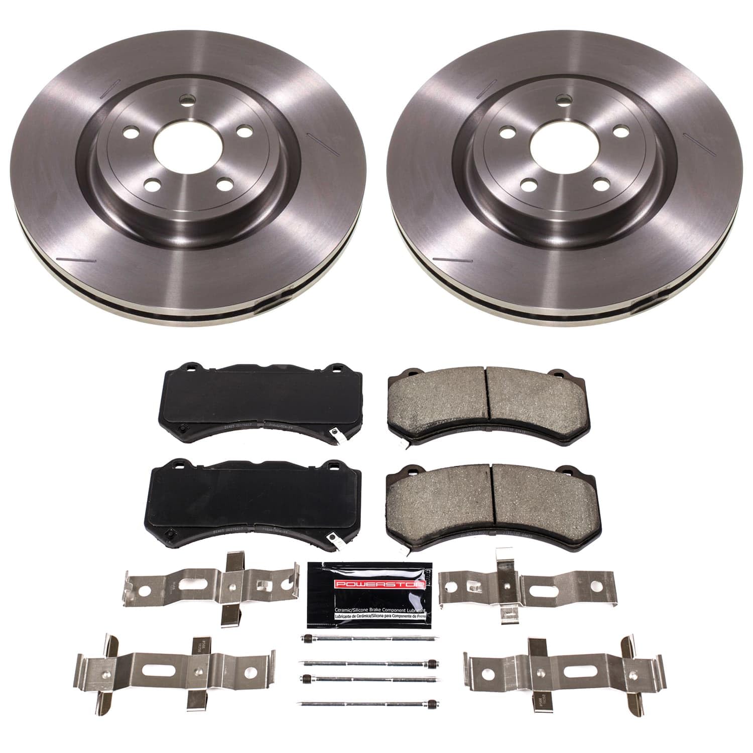 Power Stop Front Stock Replacement KOE8838 Brake Pads and Rotors Brake Kit Autospecialty For Dodge Durango 2021, Jeep Grand Cherokee 2021 [Application Specific]