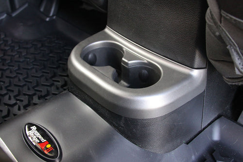 Cup Holder Trim, Charcoal, Center Console, Rugged Ridge, 2nd Row | 11157.18 | Fits 2011-2018 Jeep Wrangler JK