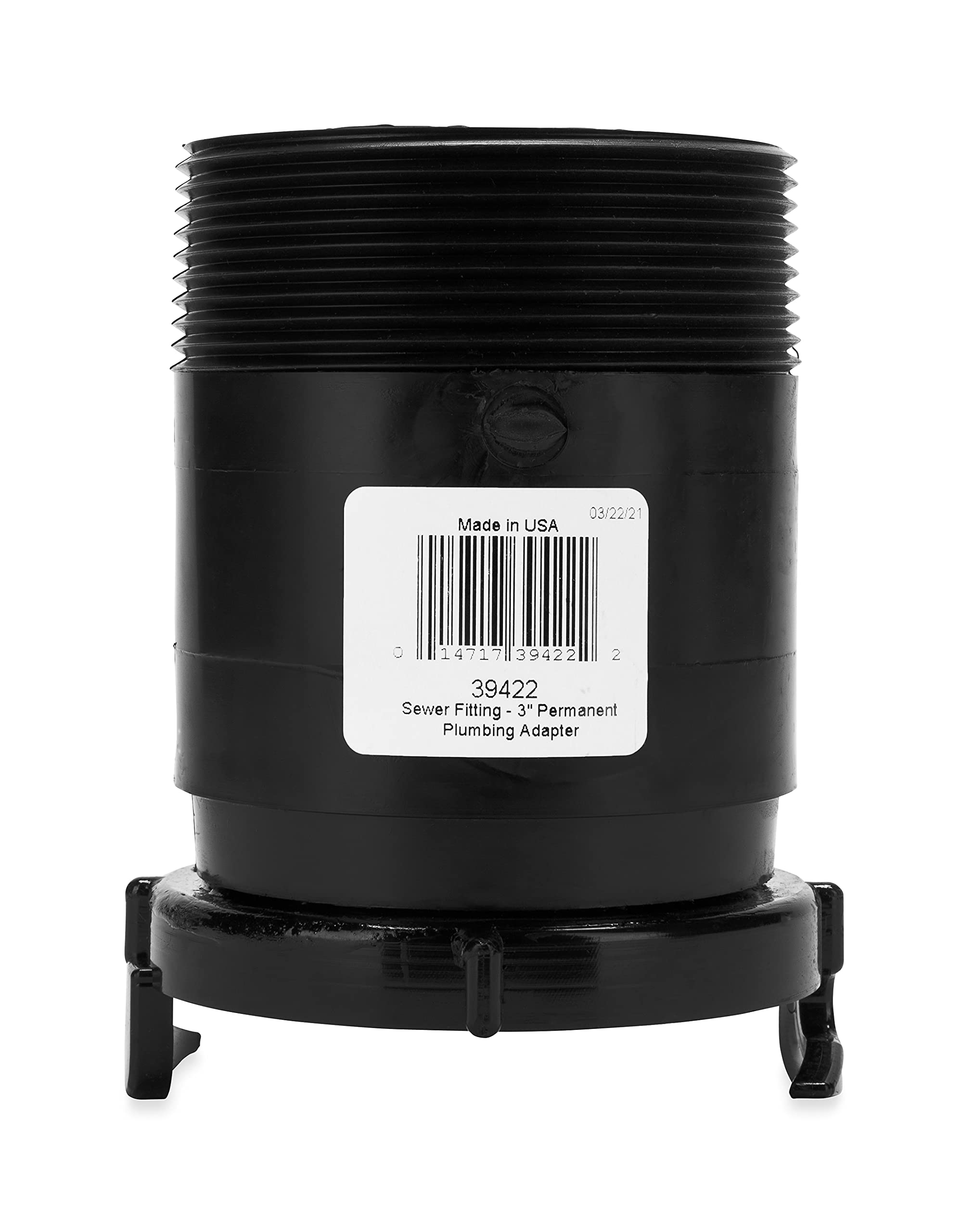 Camco Sewer Fitting Adapter Camper/RV | Features a Straight Fitting & Bayonet Fitting | Simple Camper Sewer Hose Hookup (39422)