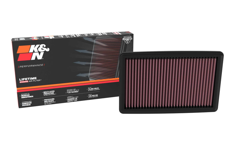 K&N Original High-Flow Lifetime Engine Air Filter: Increase Power: Premium, Washable: Compatible with 2022-2025 Acura/Honda: Integra, Type S, Civic Type R, 33-5139
