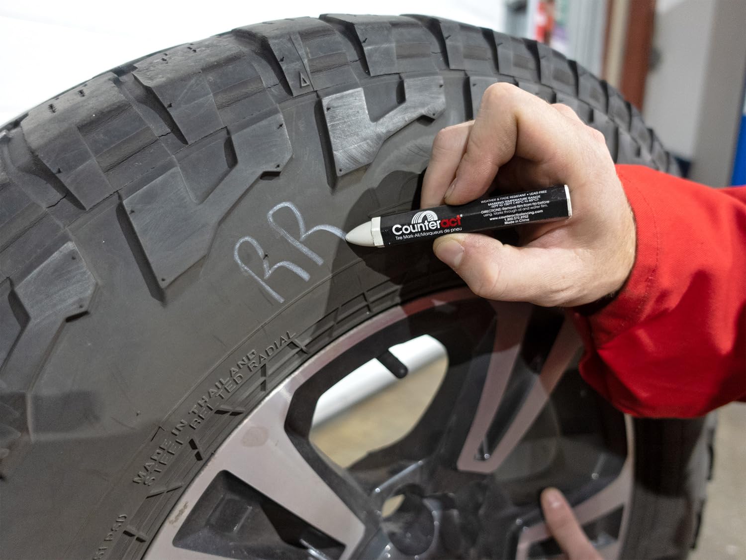 Mark-All Counteract Tire Crayon - White - 12 Pack - Long Lasting - Weather Resistant - Fade Resistant