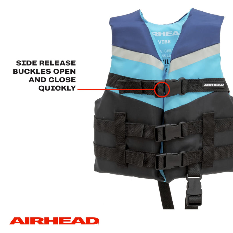 Vibe Airhead Life Vest, Closed Sided PFD, Child