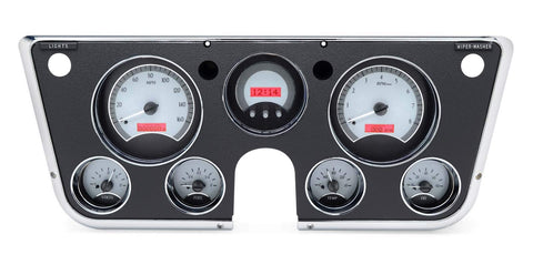 Dakota Digital VHX System, 1967-73 Chevy Truck - Silver Face Red Display