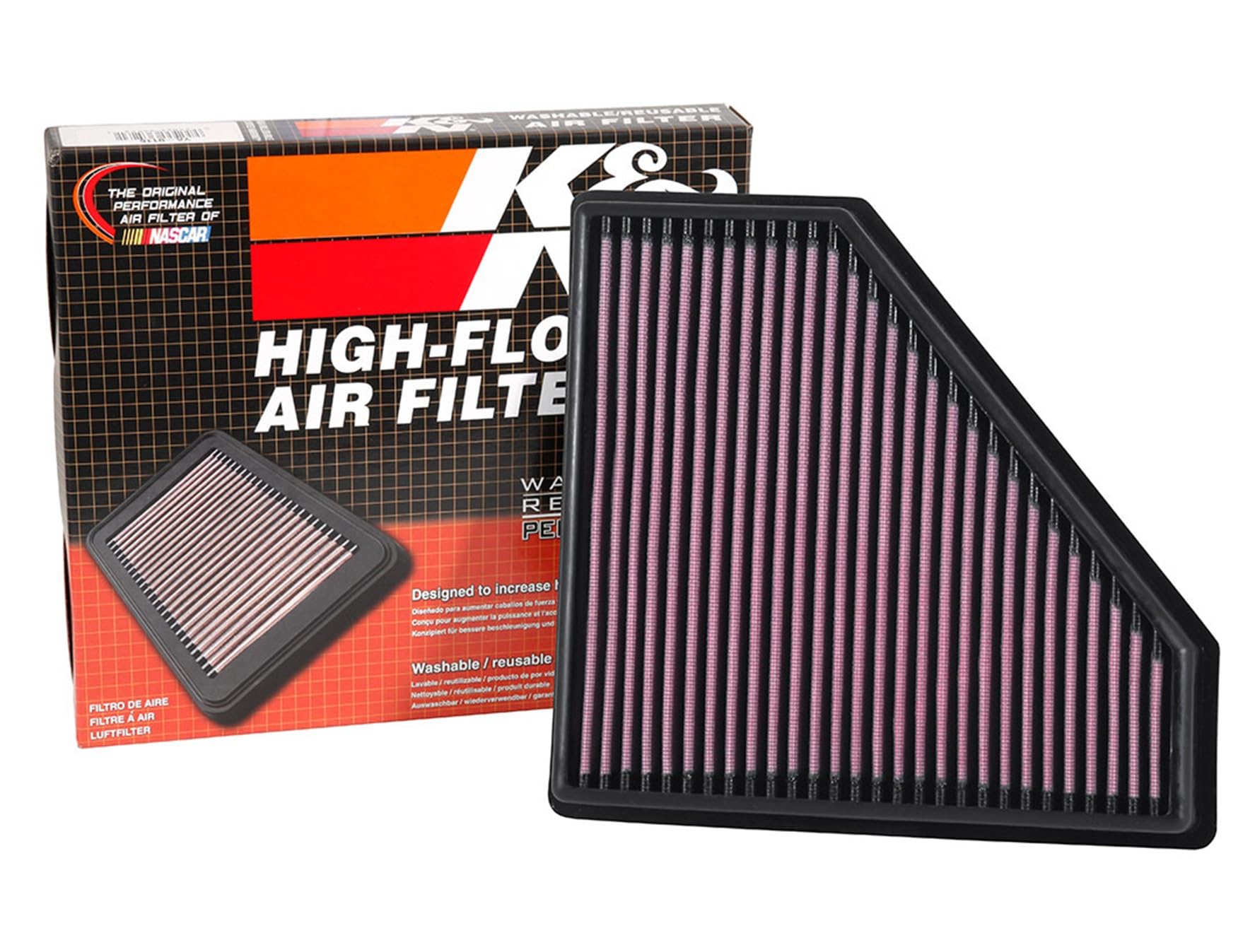 K&N Engine Air Filter: Washable, Increase Power & Acceleration, Premium, Replacement Car Air Filter: Compatible with 2016-2019 CADILLAC (CTS-V), 33-5059