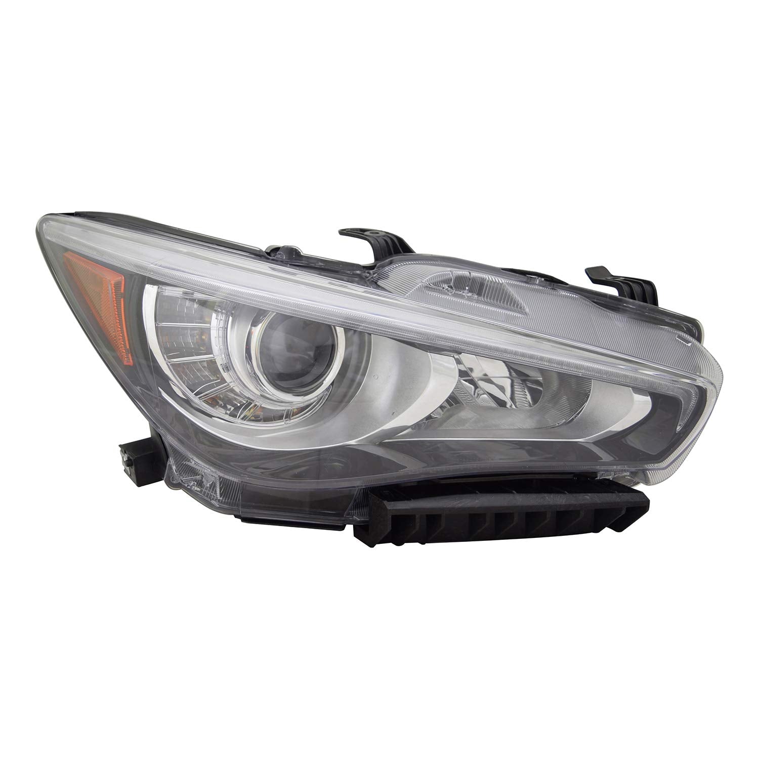 Right TYC Headlight Assembly Compatible with 2018-2019 Infiniti Q50