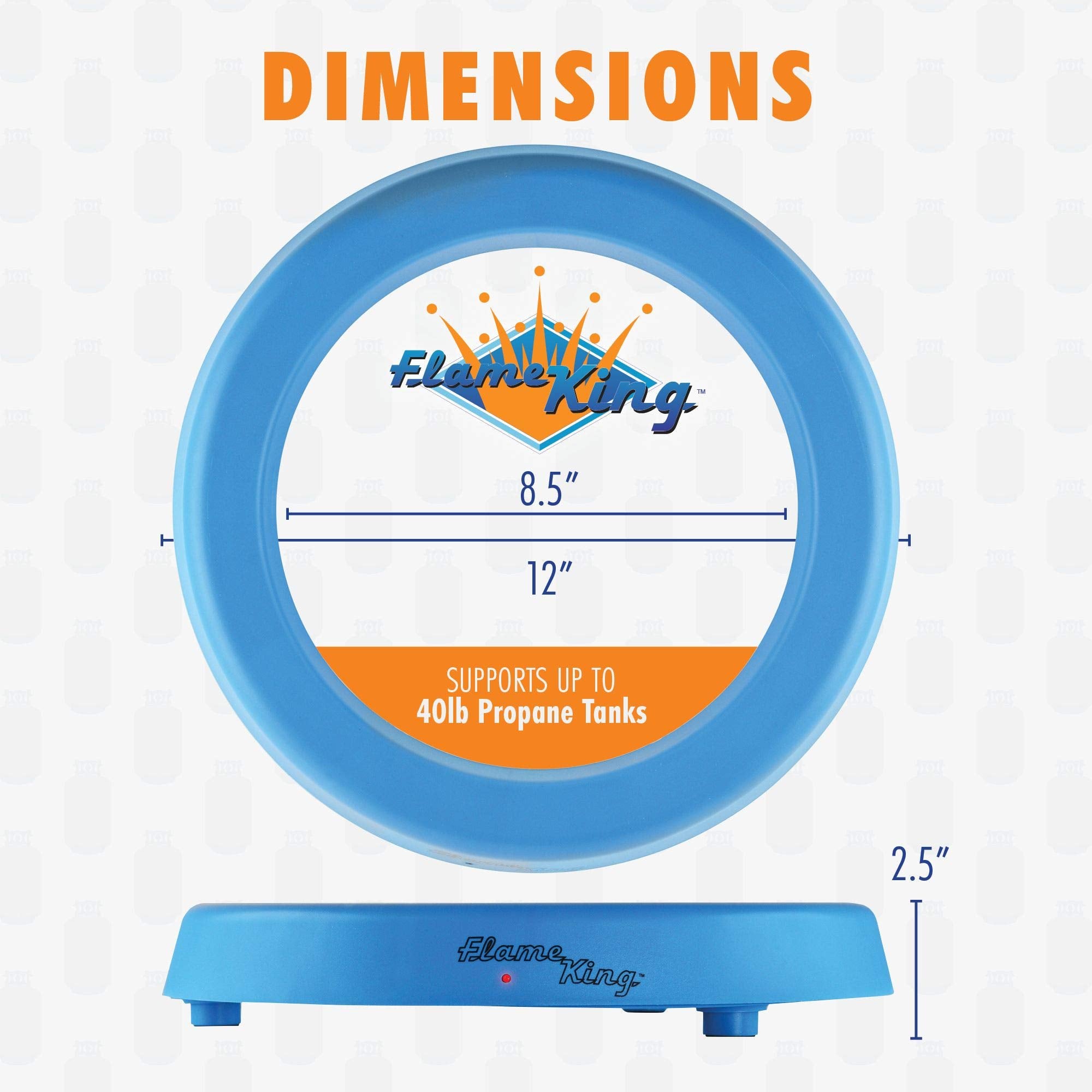 Smart Wireless Flame King Propane Tank Scale - Bluetooth Gas Gauge with App Connectivity for BBQ and Grills Monitors Multiple Propane Cylinders - 20/30/40 lb Tanks