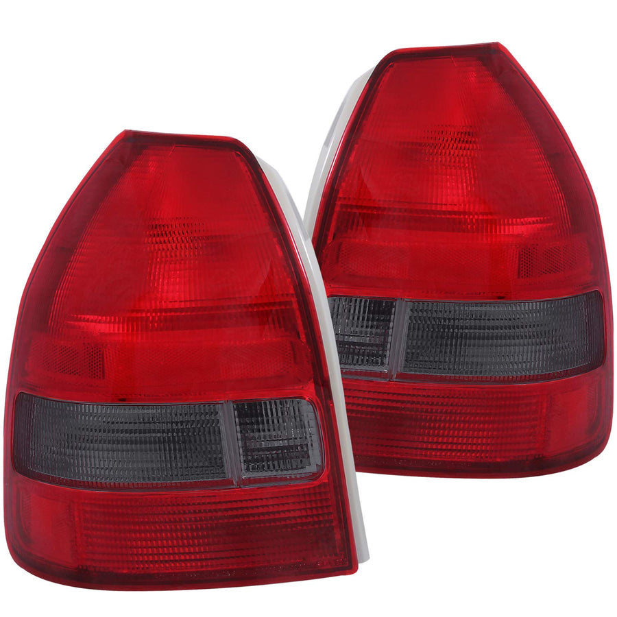Red/Smoke AnzoUSA Taillight for Honda Civic - (Sold in Pairs)