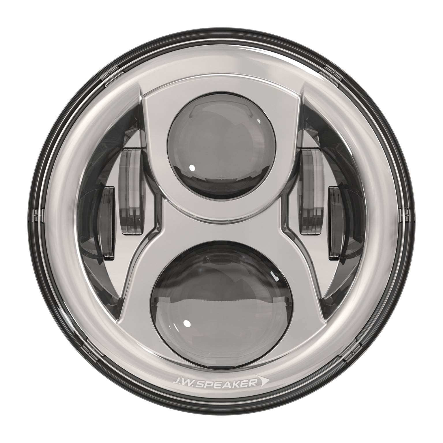 Dual Burn Evo 2 Headlights with Mount Ring, 8700 S 12/24V Chr