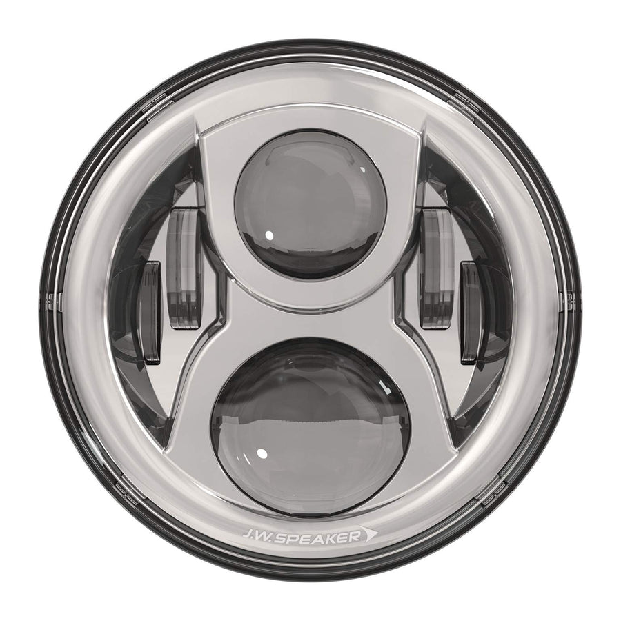 Dual Burn Evo 2 Headlights with Mount Ring, 8700 S 12/24V Chr