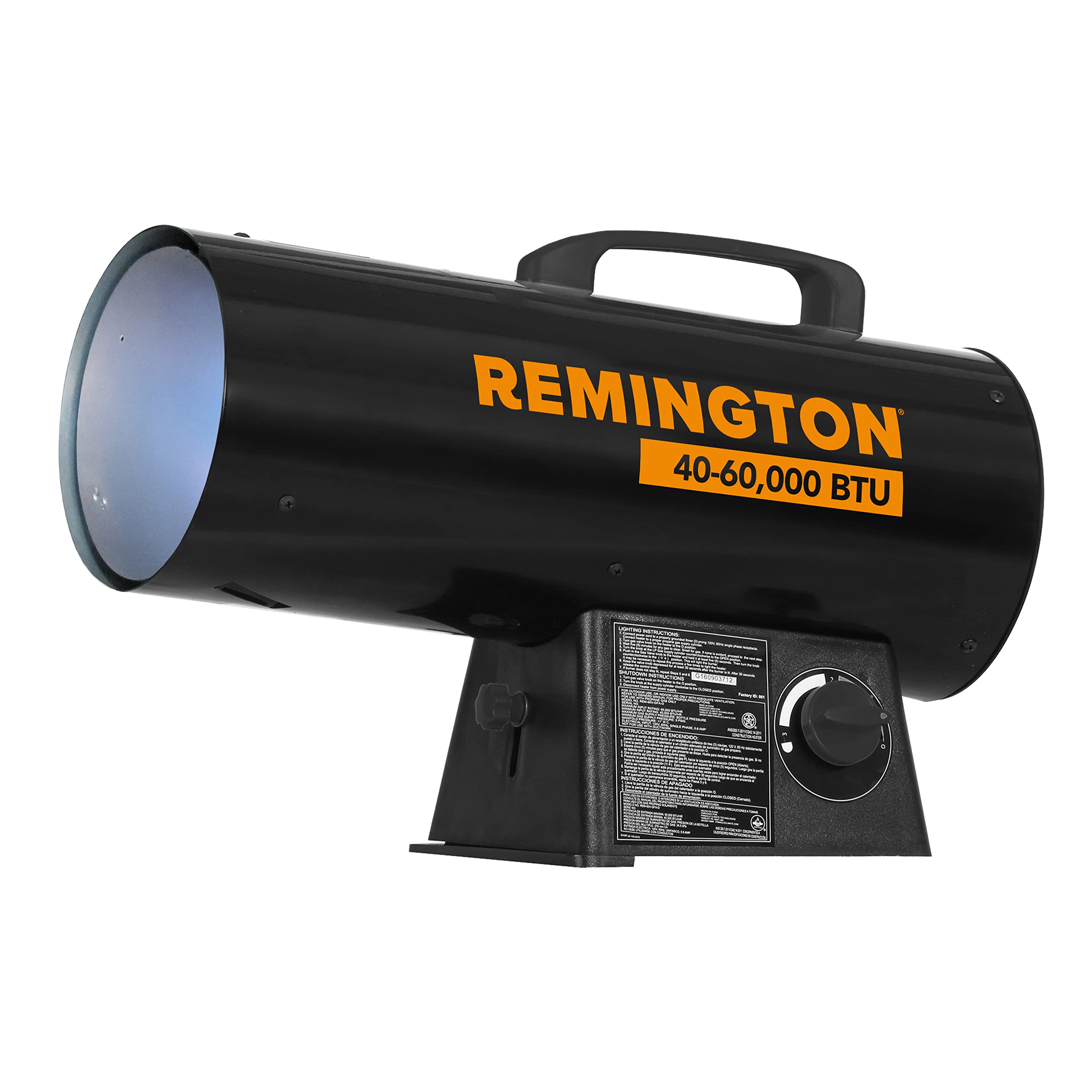 60,000 BTU Remington LP Propane Forced Air Heater with Variable Output | For Garages, Barns and Workshops (REM-60V-GFA-B)