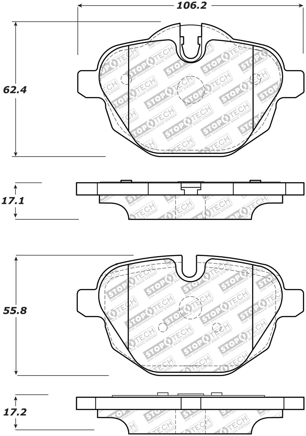 Brake Pads StopTech 305.14730 Street Select with Hardware
