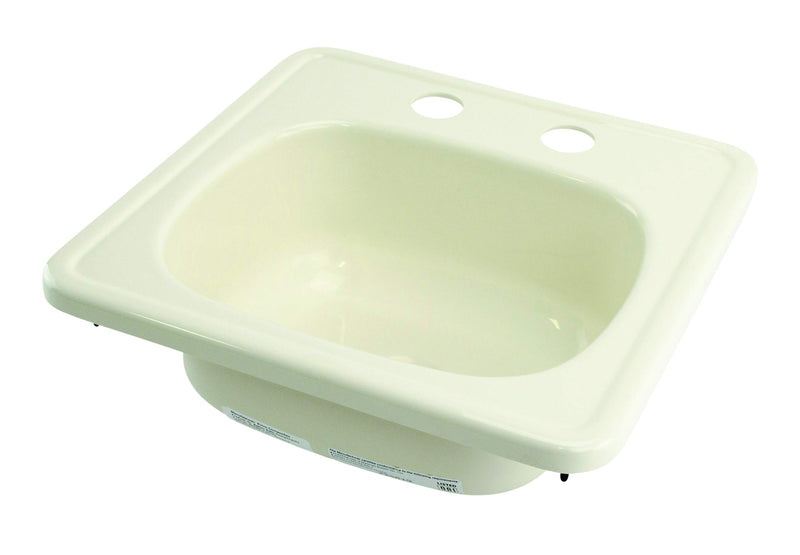 Lippert Better Bath 15" x 15" Square Parchment Galley/Kitchen Sink