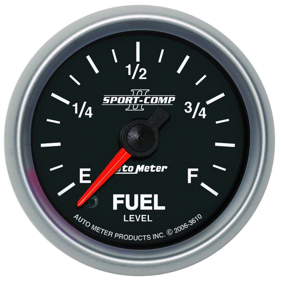 Auto Meter 3610 Universal Stepper Sport-Comp II 2-1/16" Fuel Level Programmable Empty - Full Range Gauge