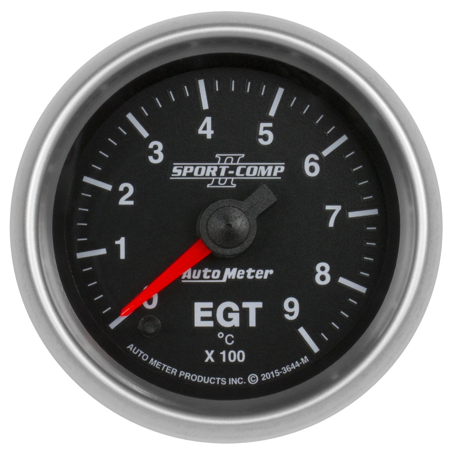 Sport-Comp II AutoMeter 3648-M Electric Oil Temperature Gauge 2-1/16 in. Black Dial Face - 3644-M