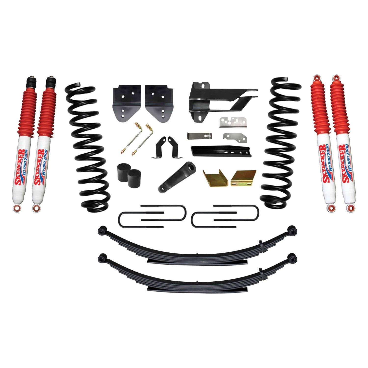 Suspension Lift Kit Skyjacker F17651KS-H w/Shock 6 in. Lift Incl. Front Coil Springs Rear Leaf Springs Hydro 7000 Shocks