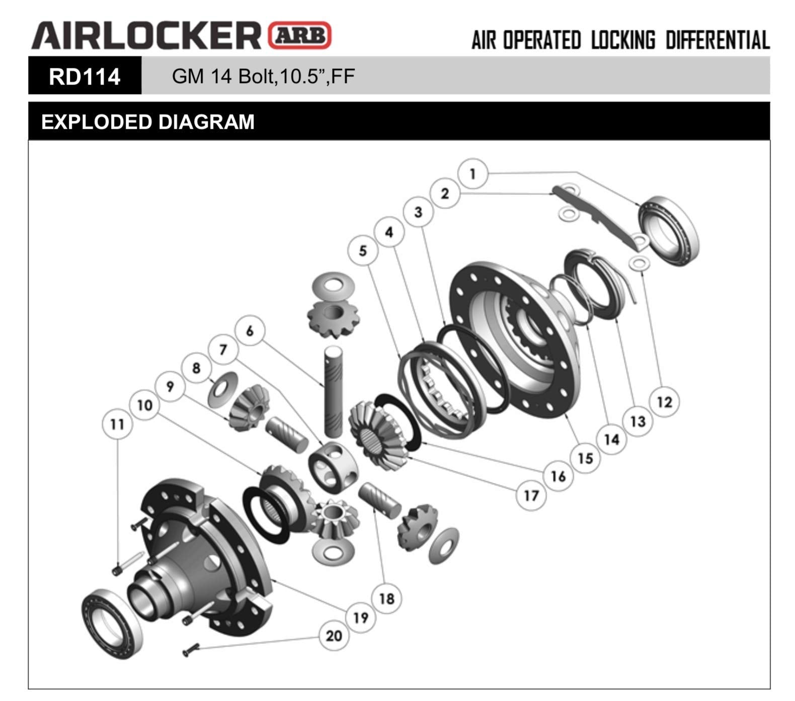 ARB Air Locking RD114 Differential