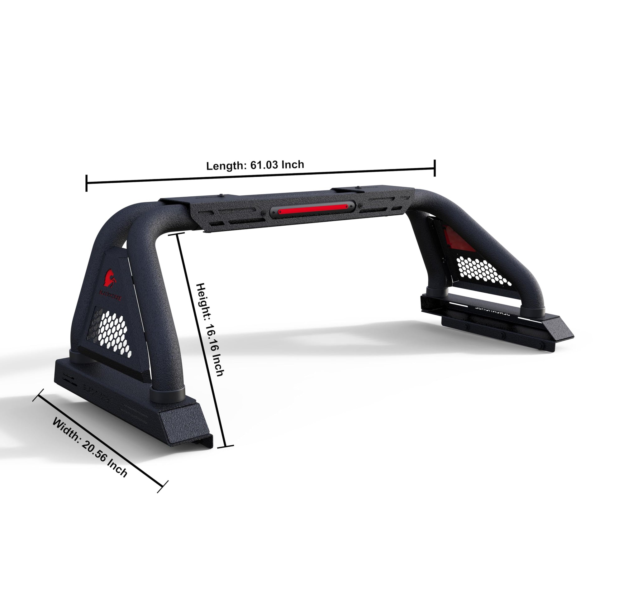 Black Horse Off Road Modular Classic Pro Roll Bar Textured Black Compatible with 2015-2023 Toyota Tacoma-RB06MT