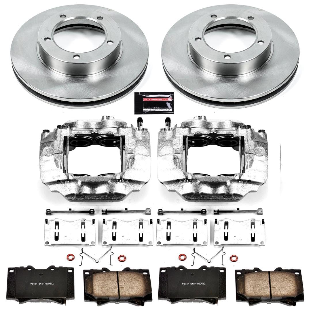 Power Stop KCOE1132A Brake Kit Stock Replacement with OE Calipers- Front For Lexus LX470 2003-2007, Toyota Land Cruiser 2003-2007 [Model Specific]