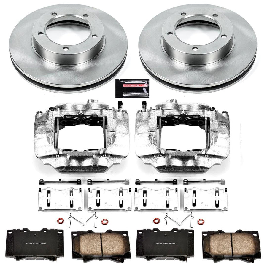Power Stop KCOE1132A Brake Kit Stock Replacement with OE Calipers- Front For Lexus LX470 2003-2007, Toyota Land Cruiser 2003-2007 [Model Specific]